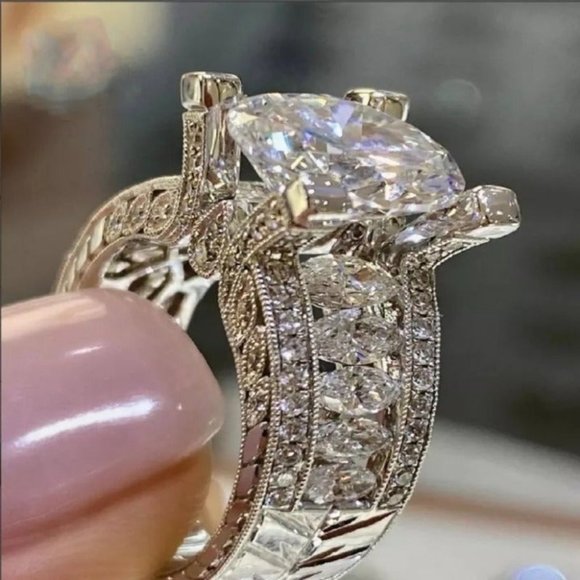 Jewelry - **NEW 925 Silver lab created Diamond